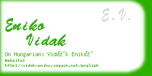 eniko vidak business card